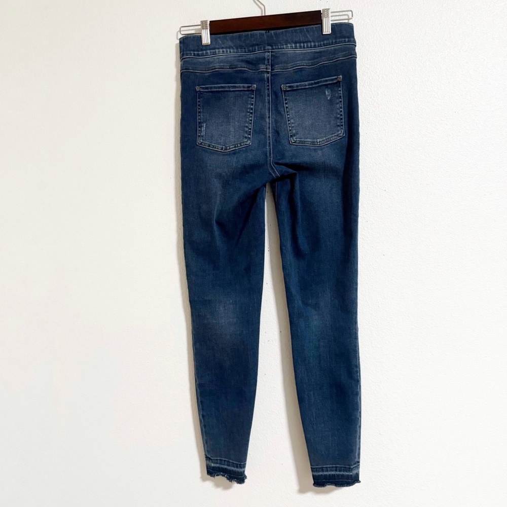 Spanx Distressed Medium Wash Jeggings - Picture 3 of 9